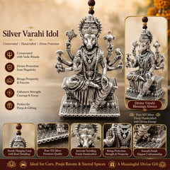 Sree Varahi Silver Idol — Pure 925 Silver, Consecrated (25gms)