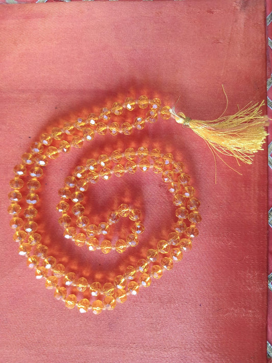 Yellow crystal Mala