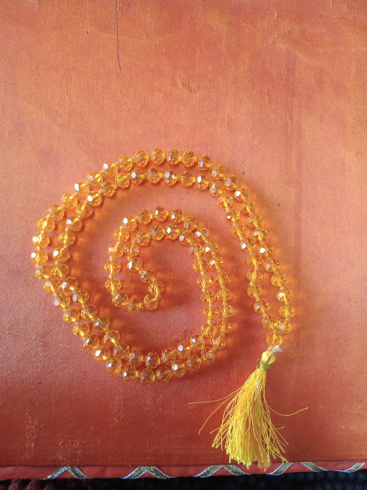 Yellow crystal Mala