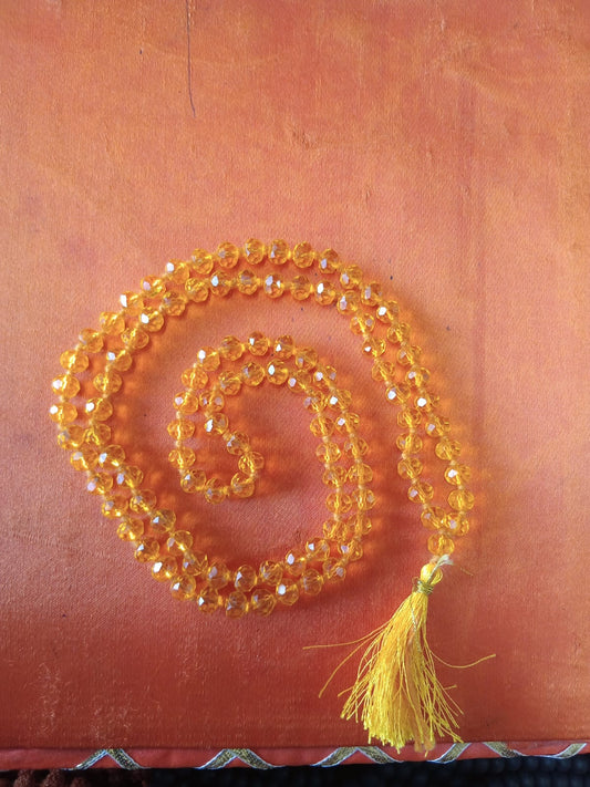 Yellow crystal Mala