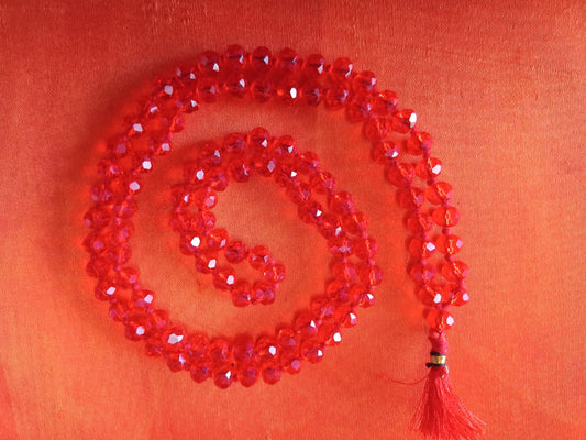 Red Crystal mala